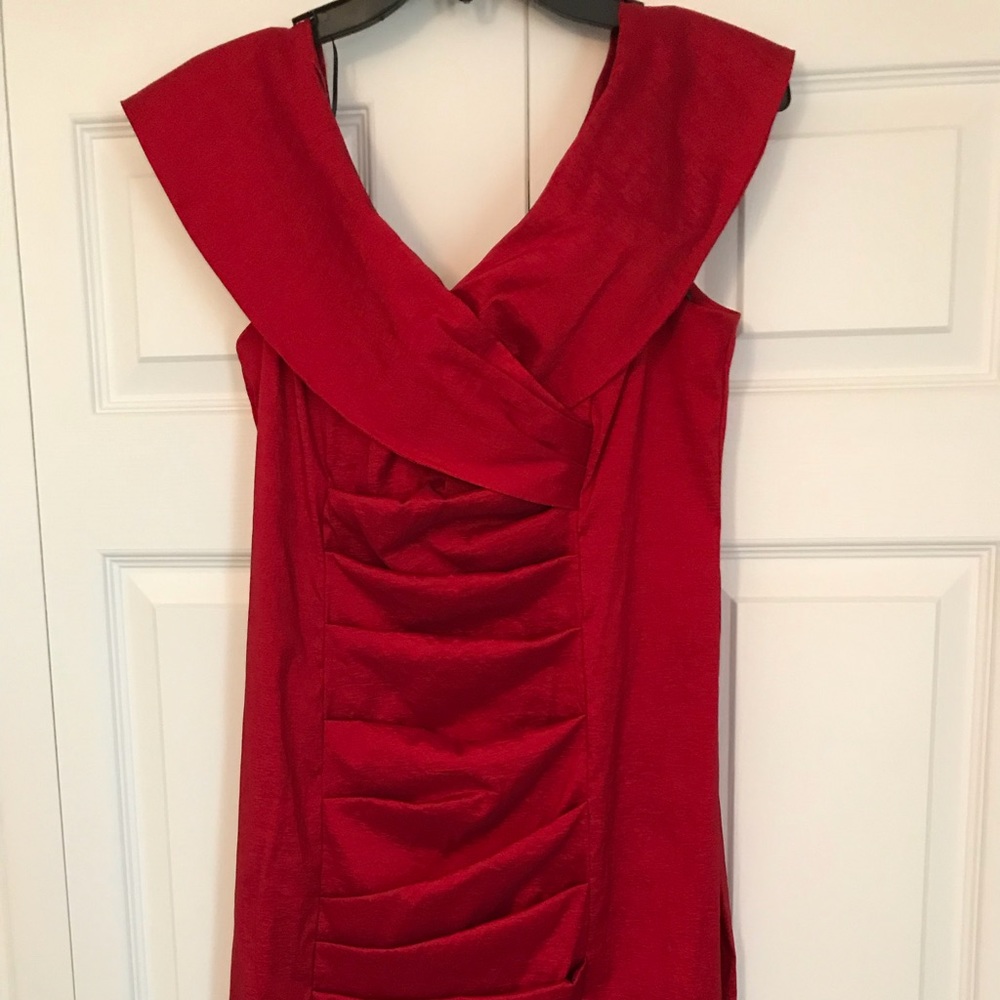 Calvin Klein red dress for weddings, holidays